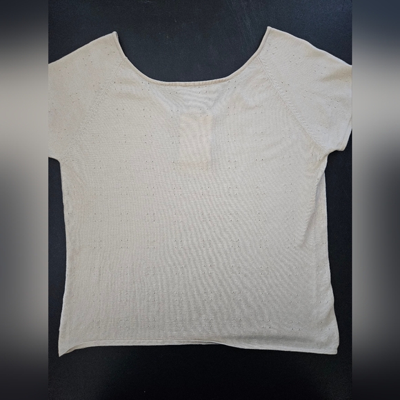 NWT - Edward Silk Blend Cream Knit Jersey - Size XL - Picture 6 of 9